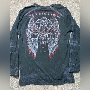 Vintage Affliction UFC Reversible Long Sleeve Thermal Shirt Men’s 3XL Gothic